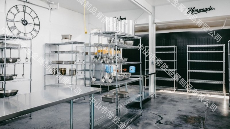 线网型商用厨房储物架优点解析分享