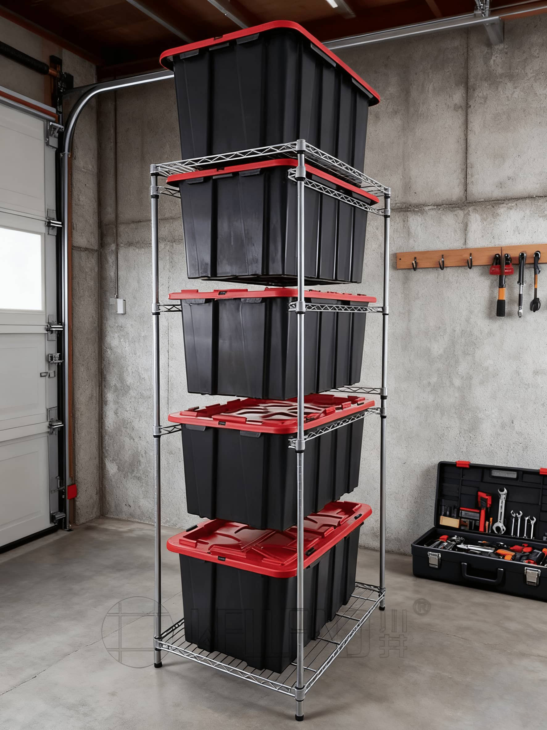 五层可拆卸储物箱收纳架