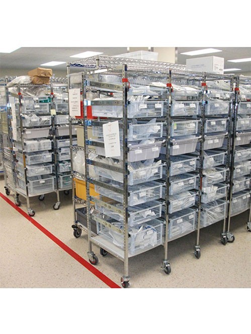 医院储物货架无菌多层储物架科室手术室用电镀铬收纳仓储货架产品