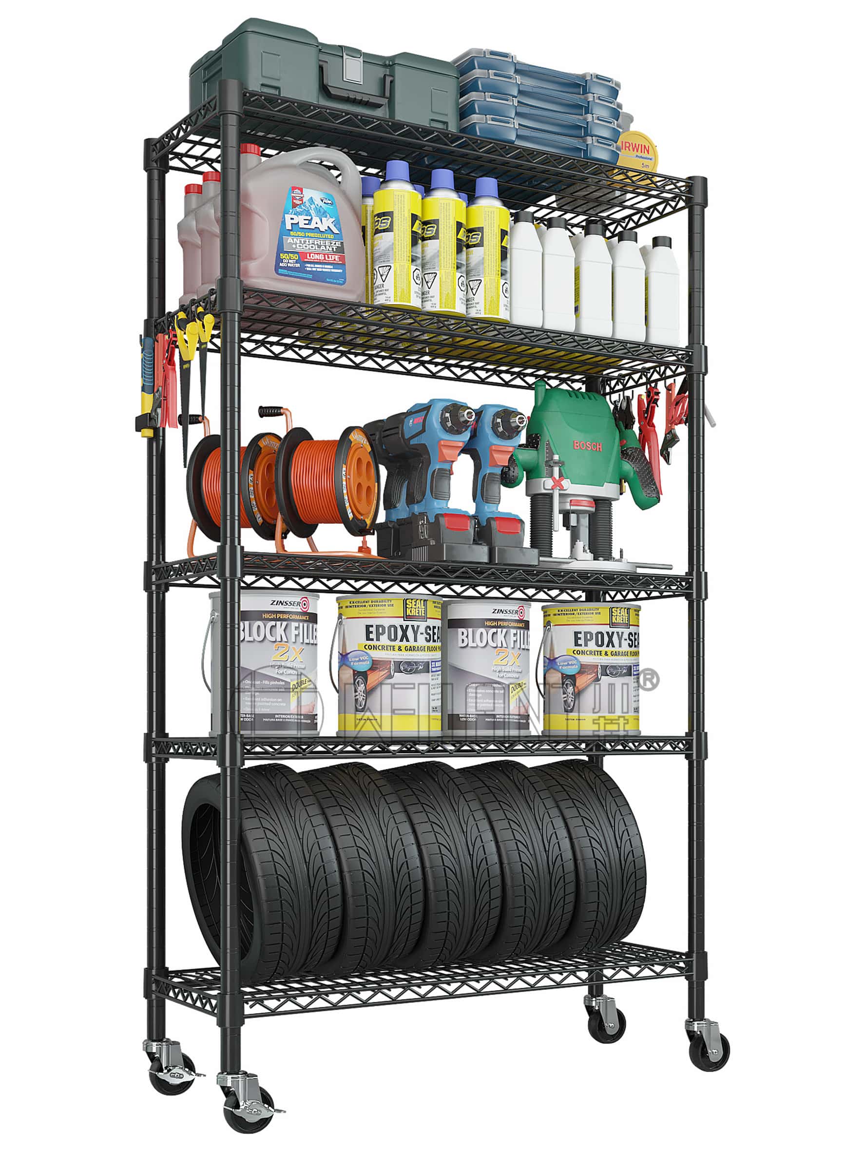 五层烤漆黑货架 五层烤漆黑货架