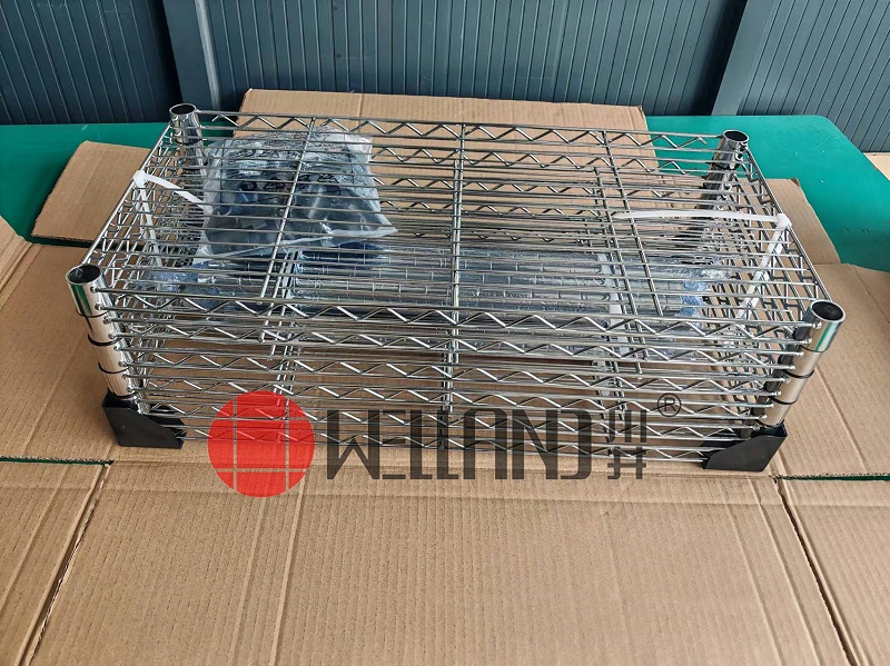 六层镀铬线网置物架电商包装介绍8