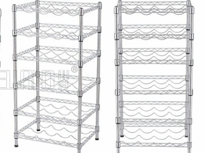 推荐热销六层不锈钢色家用红酒架