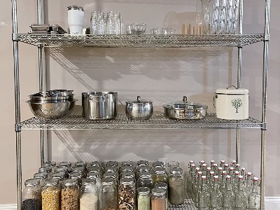 厨房厨具餐具烘焙用品多层置物架-厨房电器落地金属储物架-可移动