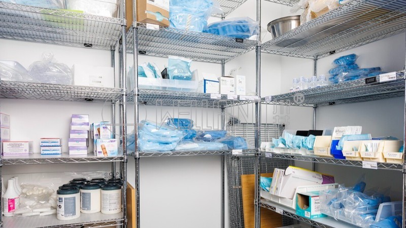 医院诊所大储存空间电镀线网货架成功案例分享