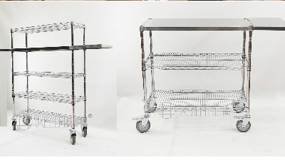 【商用利器】四层不锈钢推车饮料台 | 250kg承重 · 360°灵活移动 · 餐饮后厨效率倍增器
