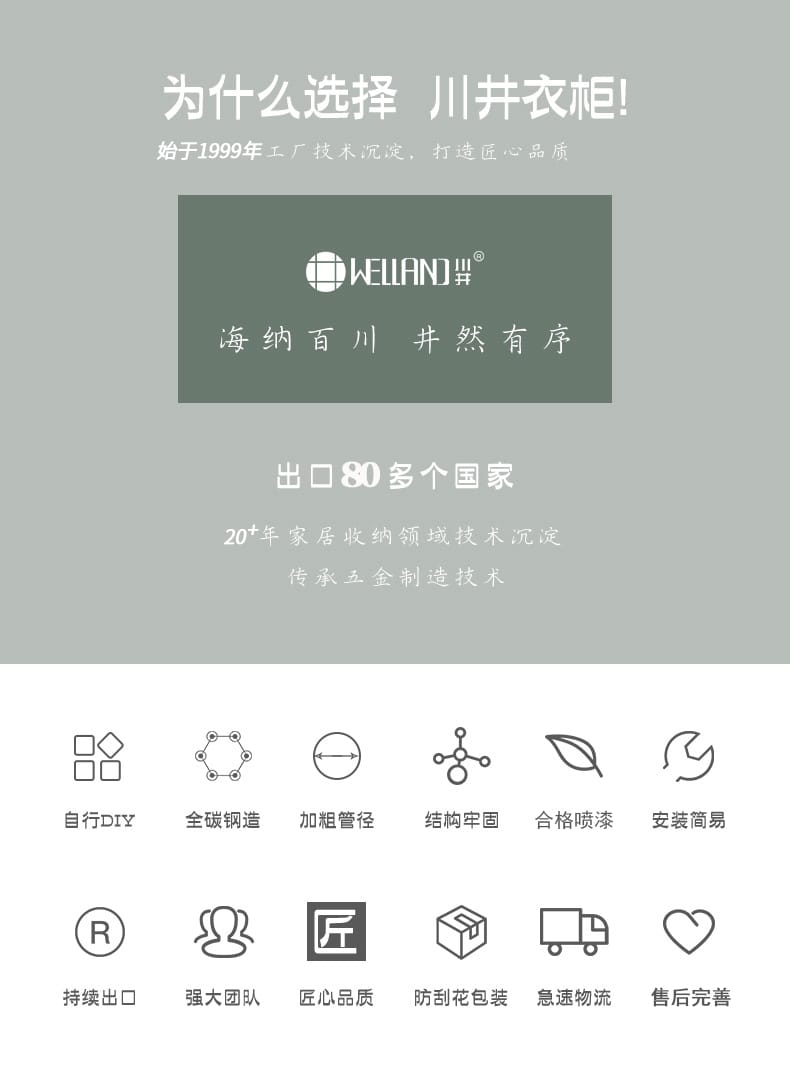 金属碳钢线网简易衣橱架布衣柜-川井 (1)